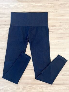 Women’s Assets by Spanx high-waisted, seamless leggings, Navy Blue, Size M